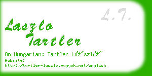 laszlo tartler business card